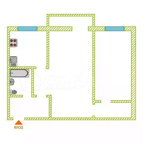 Продается 2-комн. квартира, 45,7 м²