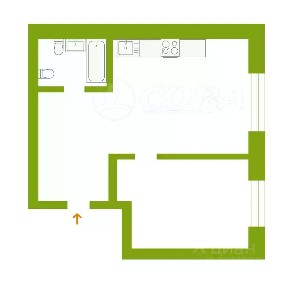 Продается 1-комн. квартира, 47,7 м²