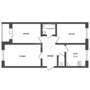 Продается 3-комн. квартира, 55,7 м²