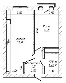 Продается 1-комн. квартира, 46 м²