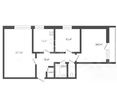 Продается 3-комн. квартира, 64,7 м²