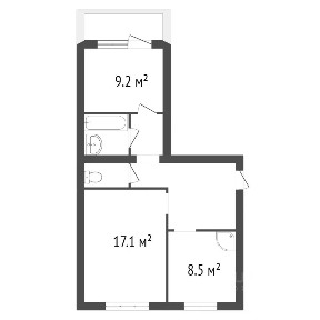 Продается 2-комн. квартира, 54,3 м²
