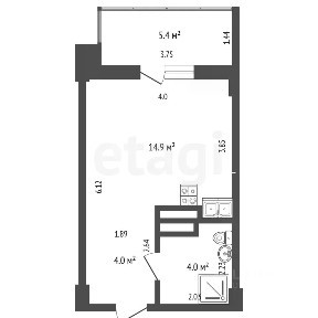 Продается студия, 28,3 м²