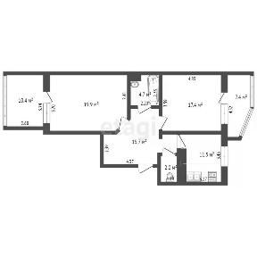 Продается 2-комн. квартира, 50 м²