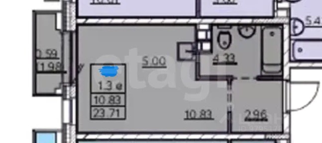 Продается студия, 23,71 м²