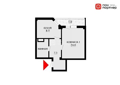 Продается 1-комн. квартира, 34,7 м²