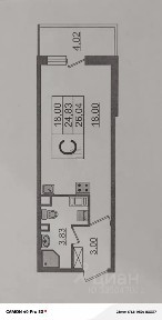 Продается студия, 26,1 м²