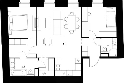 Продаются 1-комн. апартаменты, 71,86 м²