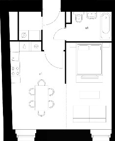 Продаются 1-комн. апартаменты, 43,76 м²