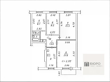 Продается 4-комн. квартира, 74 м²