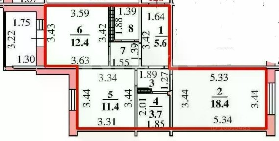 Продается 2-комн. квартира, 64 м²