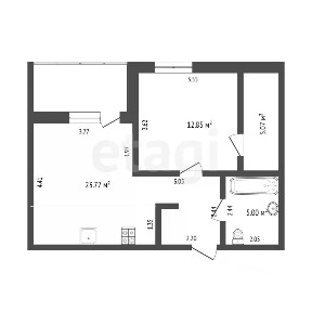 Продается 1-комн. квартира, 46,8 м²