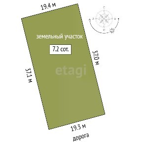 Продается участок, 7,2 сот.