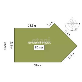 Продается участок, 8,13 сот.