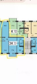 Продается 3-комн. квартира, 58,4 м²