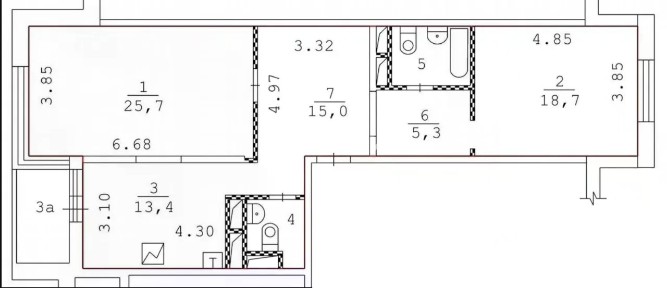 Продается 2-комн. квартира, 85,5 м²