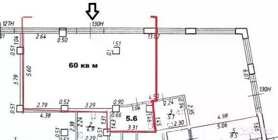 Сдается торговая площадь, 65 м²