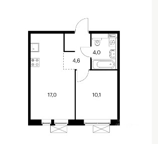 Сдается 1-комн. квартира, 35,3 м²