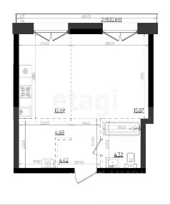 Продается 2-комн. квартира, 40,9 м²