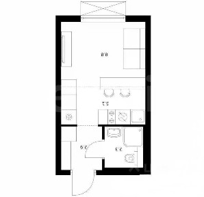 Продается студия, 29,9 м²
