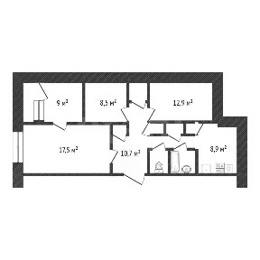 Продается 4-комн. квартира, 74,4 м²