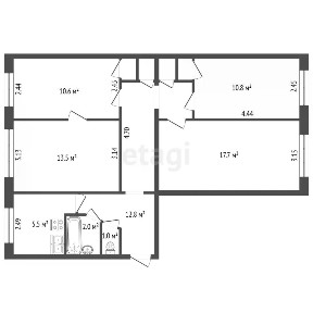 Продается 4-комн. квартира, 76,3 м²