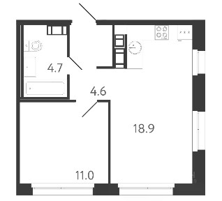 Продается 1-комн. квартира, 39,2 м²