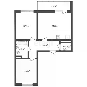 Продается 2-комн. квартира, 58 м²