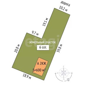 Продается 2-этажный дом, 65 м²