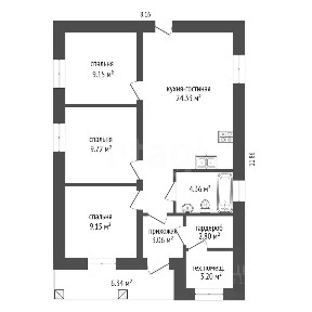 Продается 1-этажный дом, 100 м²