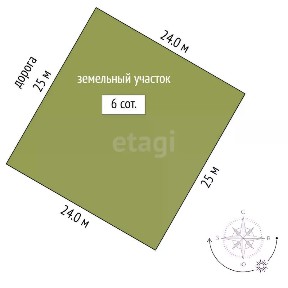 Продается участок, 6 сот.
