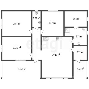 Продается 1-этажный дом, 114 м²