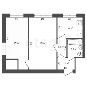 Продается 2-комн. квартира, 31,3 м²