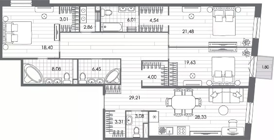 Продается 3-комн. квартира, 160,9 м²