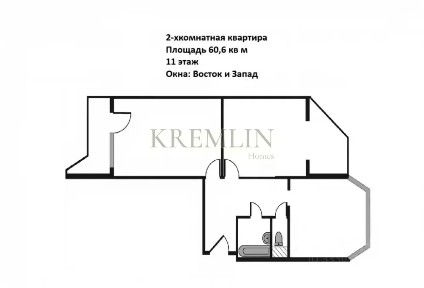 Сдается 2-комн. квартира, 60,6 м²
