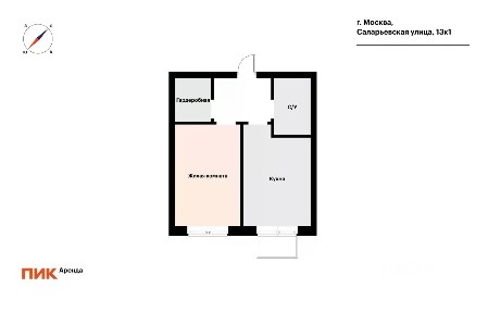 Сдается 1-комн. квартира, 33,3 м²