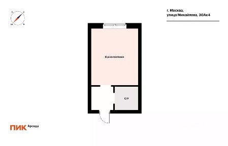 Сдается студия, 22 м²