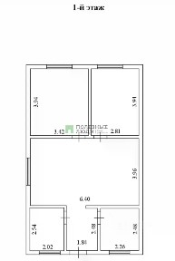 Продается 1-этажный дом, 68,7 м²