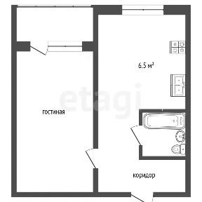 Продается 1-комн. квартира, 37,4 м²