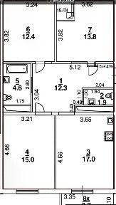 Продается 3-комн. квартира, 80 м²