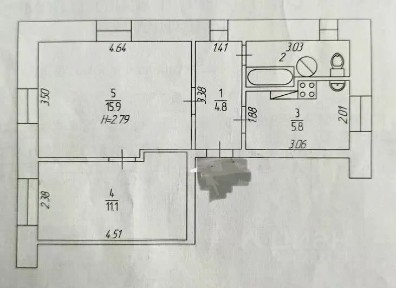 Продается 2-комн. квартира, 41,4 м²
