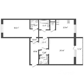 Продается 3-комн. квартира, 62,8 м²