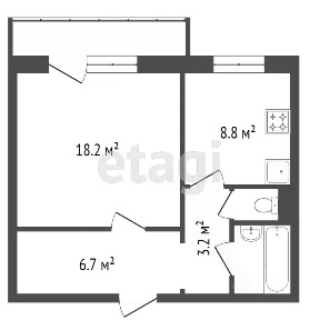Сдается 1-комн. квартира, 40,6 м²