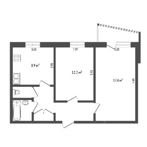 Продается 2-комн. квартира, 48,3 м²