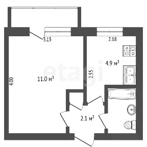 Продается 1-комн. квартира, 20 м²