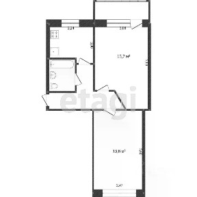 Продается 2-комн. квартира, 64,8 м²