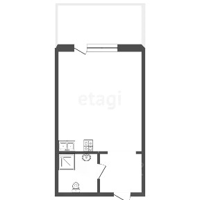 Продается студия, 20,7 м²