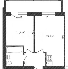 Продается 1-комн. квартира, 48,8 м²