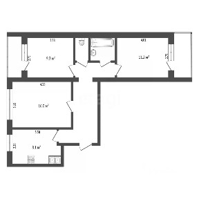 Продается 3-комн. квартира, 61,3 м²