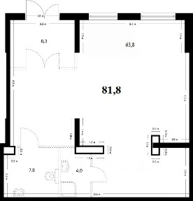 Сдается торговая площадь, 82 м²